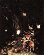 Reptiles,Butterflies,and Plants at the Base of a Tree, SCHRIECK, Otto Marseus van